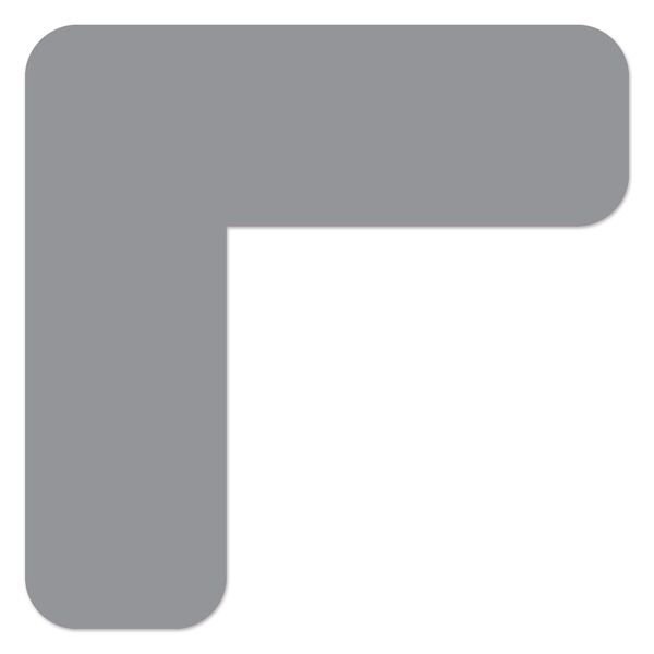 Ergomat DuraStripe Xtreme 8inx8inx4in 90 degrees Angle Rounded Corners Grey, 16PK DSX-CR8-GY-KIT - main